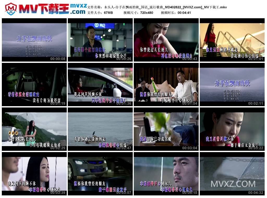 木头人-分手在飘雨的秋_国语_流行歌曲_MD402822